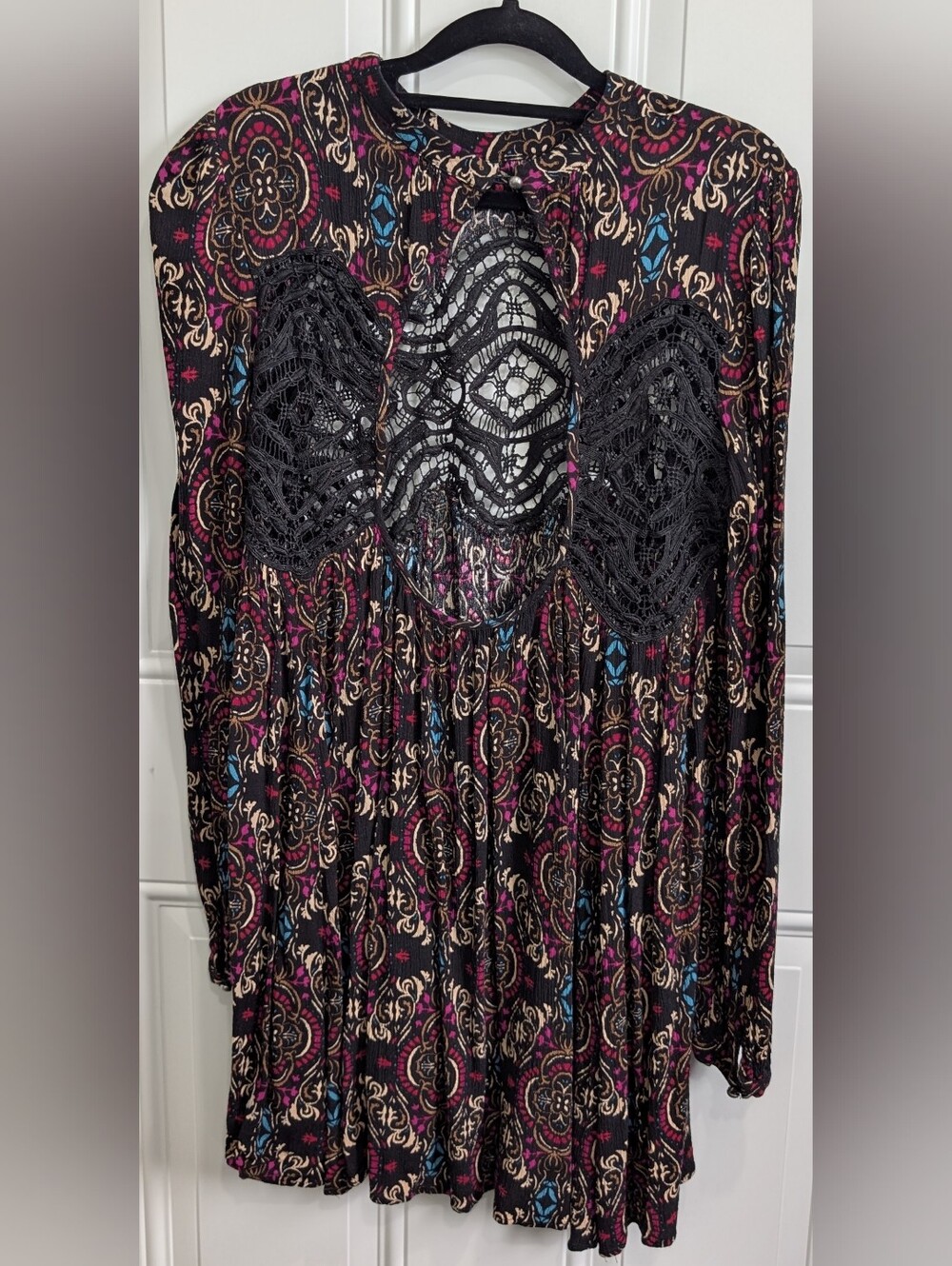 Free People "Sweet Thang" Boho Printed Tunic Dress Medium